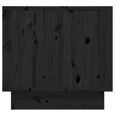vidaXL Sängbord 2 st svart 35x34x32 cm massiv furu