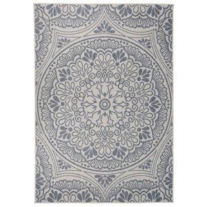 vidaXL Utomhusmatta plattv&auml;vd 160x230 cm bl&aring;tt tryck