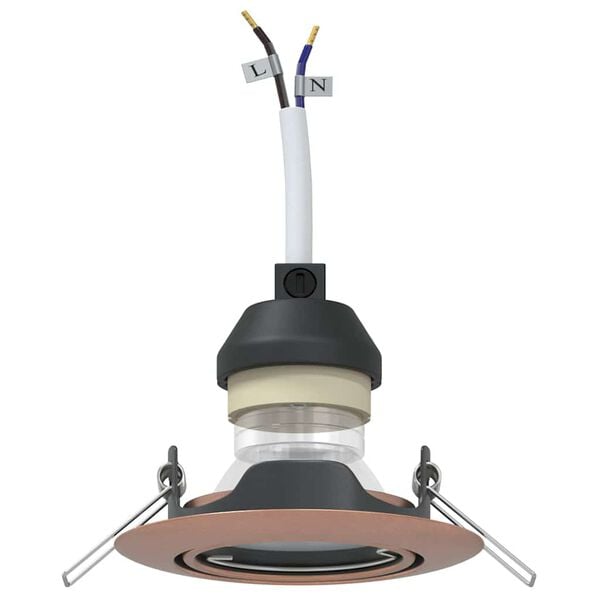 vidaXL Spotlight 12 pcs Koppar 9 x 9 x 2.5 cm Metall