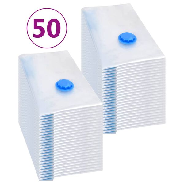 vidaXL Vakuumpåsar till kläder 60x40 cm 50 st