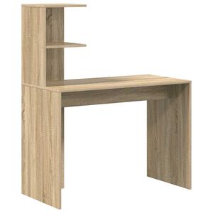 vidaXL Skrivbord Sonoma-ek 102 x 50 x 124 cm Konstruerat tr&auml;