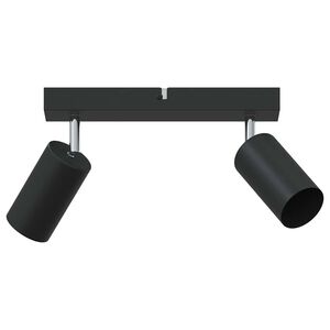 vidaXL Takspotlight med str&aring;lkastare Svart 26 x 6 x 16 cm Metall