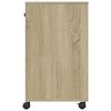 vidaXL Skrivarst&auml;ll med hjul sonoma-ek 60x40x68,5 cm