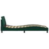 vidaXL Bed Frame "Dover" Dark Green 100x200 cm Velvet