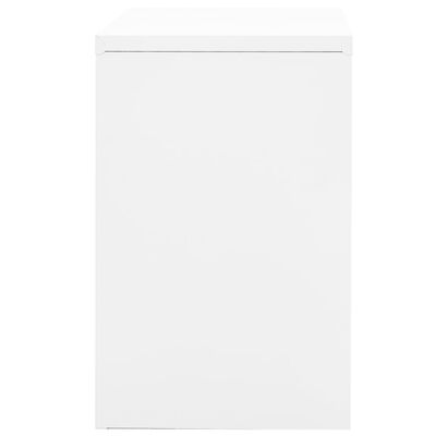 vidaXL Dokumentskåp vit 90x46x72,5 cm stål