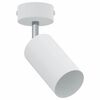 vidaXL Takspotlight med str&aring;lkastare Vit 6 x 6 x 16 cm Metall