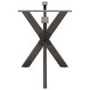 vidaXL Matbordsben spindelformad svart 120x68x(72-73) cm st&aring;l