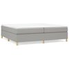vidaXL Boxspring-s&auml;ngram ljusgr&aring; 200x200 cm tyg