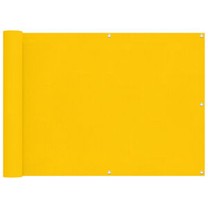 vidaXL Balkong Sk&auml;rm Gul 75 x 200 cm PU-belagt oxford alu