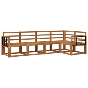vidaXL Utomhussoffset 5 pcs Naturf&auml;rg