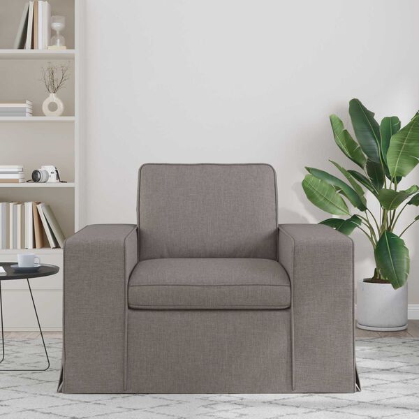 vidaXL Soffa 60cm Taupe Metall