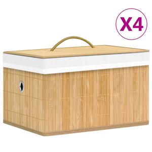 vidaXL F&ouml;rvaringsl&aring;dor bambu 4 st