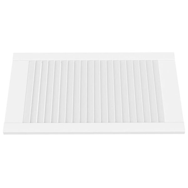 vidaXL Skåplucka lamelldesign vit 69x39,4 cm massiv furu