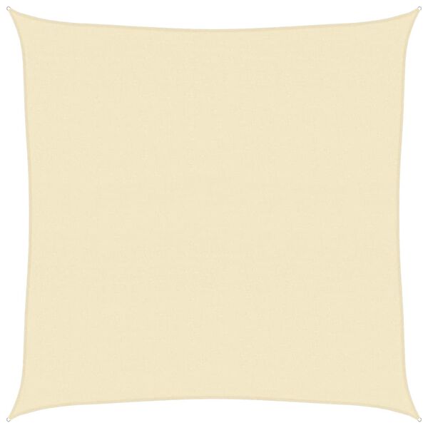 vidaXL Solsegel 160 g/m² gräddvit 5x5 m HDPE