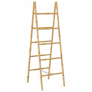 vidaXL Dubbel handduksstege med 5 pinnar bambu 50x160 cm