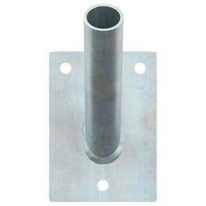 vidaXL Flaggstångshållare Silver 10,5 x 7,5 cm Stål