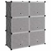 vidaXL Skohylla svart 84,5x31x93,5 cm PP