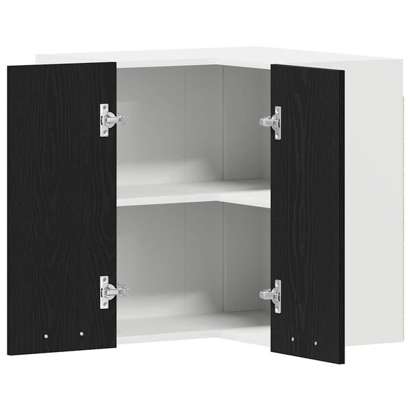 vidaXL H&auml;ngande sk&aring;p Lyon Svart Ek 57 x 57 x 60 cm Konstruerat tr&auml;