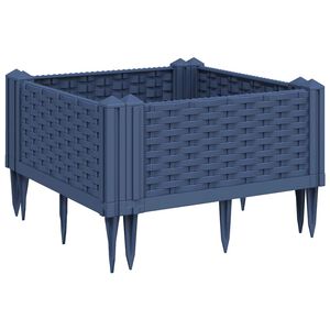 vidaXL Odlingsl&aring;da med piggar bl&aring;gr&aring; 42,5x42,5x28,5 cm PP