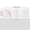vidaXL Stängselstolpe Grå 100 x 0,6 m (13 mm mesh) Stål och PVC