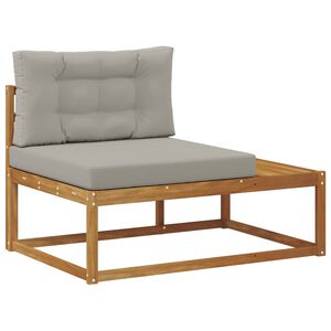 vidaXL Utomhus modulsoffa med kudde Naturf&auml;rg 115 x 83 x 73 cm