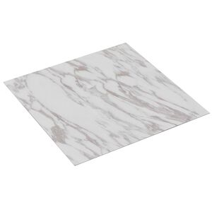 vidaXL Sj&auml;lvh&auml;ftande golvplankor Vit och brun 30,5 x 30,5 cm 20 st PVC