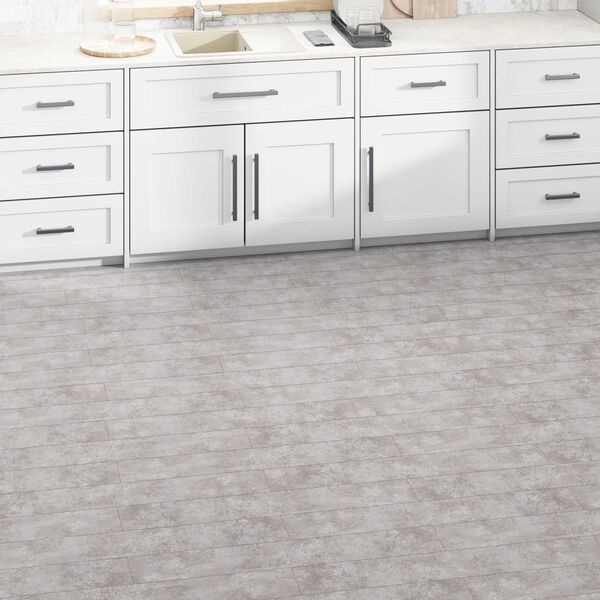 vidaXL Golvplankor 36 pcs Jordgr&aring; 5,02 m&sup2; PVC