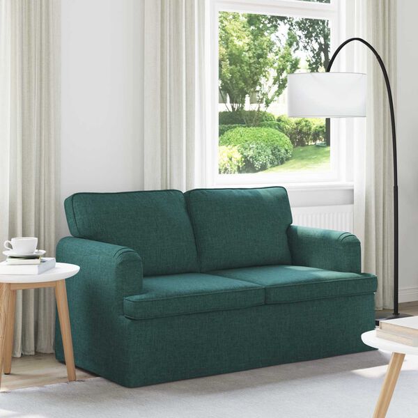 vidaXL Soffa M&ouml;rkgr&ouml;n 144 x 80 x 85 cm tyg
