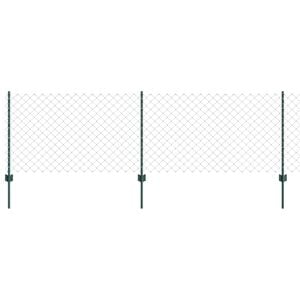 vidaXL Kedjest&auml;ngsel med stolpe 10 x 0,8 m (B x H) PVC-belagda st&aring;l