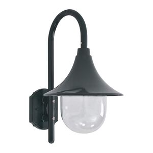 vidaXL V&auml;gglampa f&ouml;r tr&auml;dg&aring;rd E27 42 cm aluminium m&ouml;rkgr&ouml;n