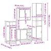 vidaXL Badrumsmöbler set 4 delar Brun ek konstruerat trä