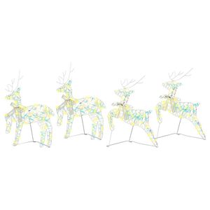 vidaXL Julren 4 st 80 LED-lampor Varmvit