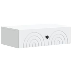 vidaXL V&auml;ggmonterad sidobord Vit 59 x 34,5 x 17 cm Konstruerat tr&auml;