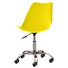 vidaXL Kontorsstolar 2 st gul konstl&auml;der