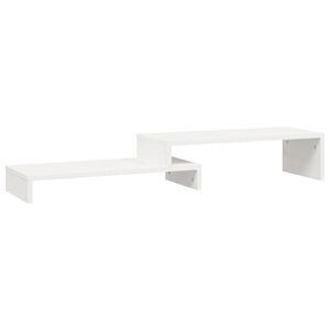 vidaXL Sk&auml;rmst&auml;ll vit (52-101)x22x14 cm massiv furu