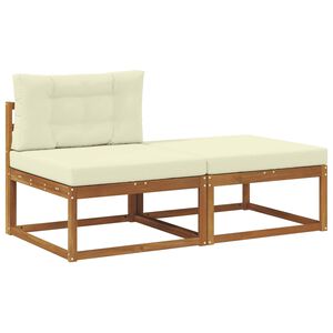 vidaXL Sektionell Soffa Enheter med kudde 2 Stycke Naturf&auml;rg