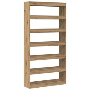 vidaXL Boksk&aring;p 6 niv&aring;er 100 x 30 x 198 cm Konstruerat tr&auml; Artisan Ek