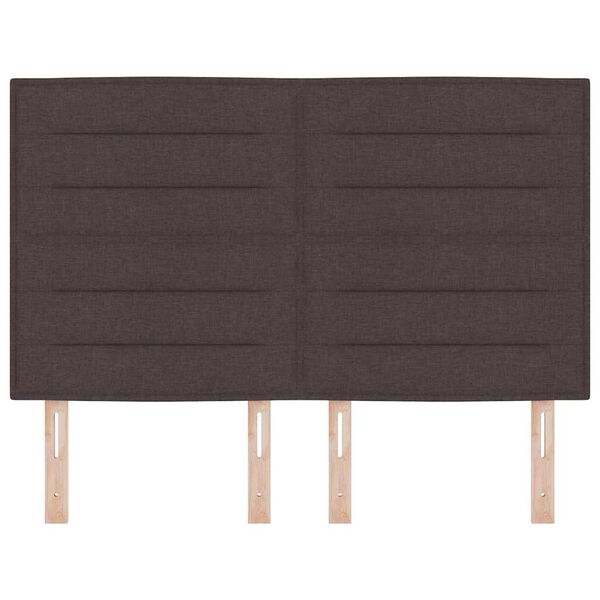 vidaXL Huvudgavel M&ouml;rkbrun 160 cm tyg