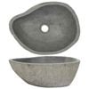 vidaXL Handfat flodsten oval (37-46)x(29-36) cm