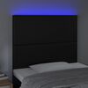 vidaXL S&auml;nggavel LED svart 100x5x118/128 cm konstl&auml;der