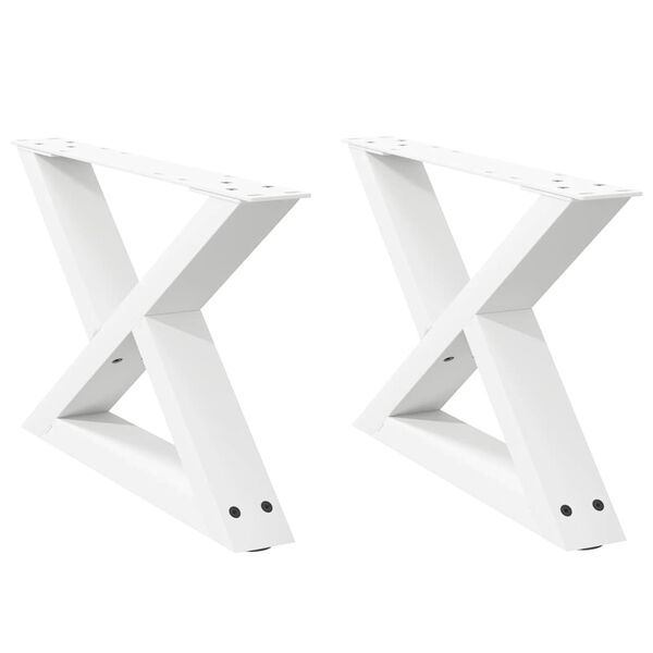 vidaXL Soffbordsben 2 st vita 50x(30-31,3) cm st&aring;l
