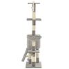 vidaXL Katträd med klöspelare i sisal 138 cm grå