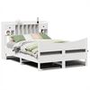 vidaXL S&auml;ngram utan madrass vit 160x200 cm massiv furu
