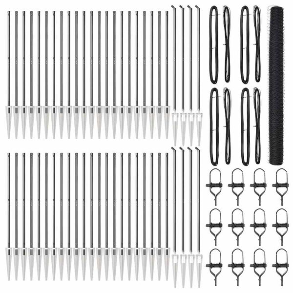 vidaXL St&auml;ngselstolpe Gr&aring; 100 x 1,5 m (50 mm n&auml;t) St&aring;l och PVC