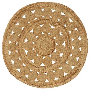 vidaXL Omr&aring;desmattor Naturlig &Oslash; 90 cm Jute