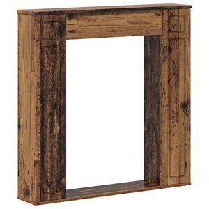 vidaXL Eldstadsram Gammalt tr&auml; 100 x 20 x 100 cm Konstruerat tr&auml;