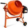 vidaXL Elektrisk betongblandare 63 L 220 W st&aring;l orange