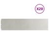 vidaXL Rabattkanter 20 st 25x103 cm rostfritt st&aring;l