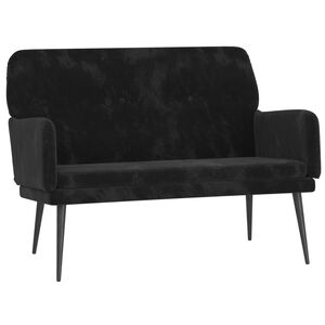 vidaXL B&auml;nk svart 108x79x79 cm sammet