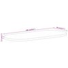vidaXL Bordsskiva 100x40x2,5 cm oval massivt mangoträ